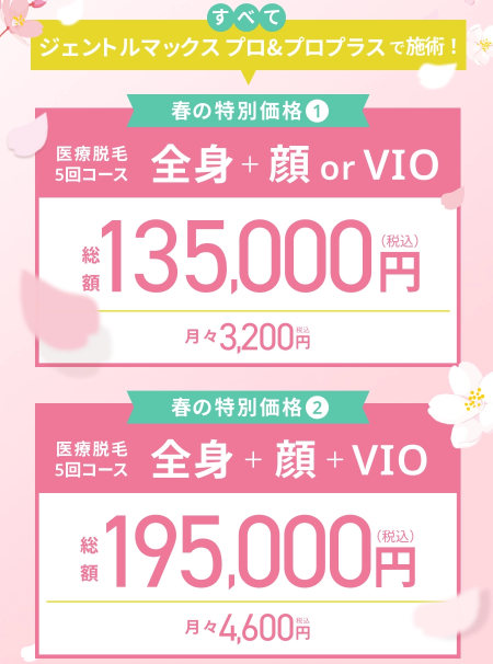 エミシアクリニックの脱毛キャンペーン