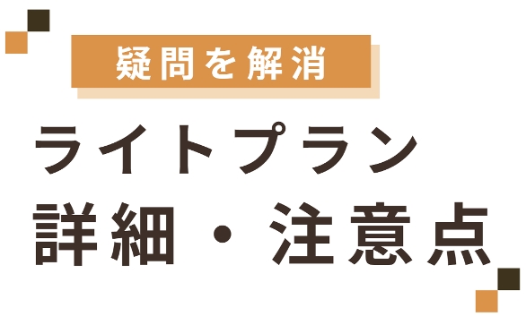 メンズエミナルのライトプランの詳細・注意点